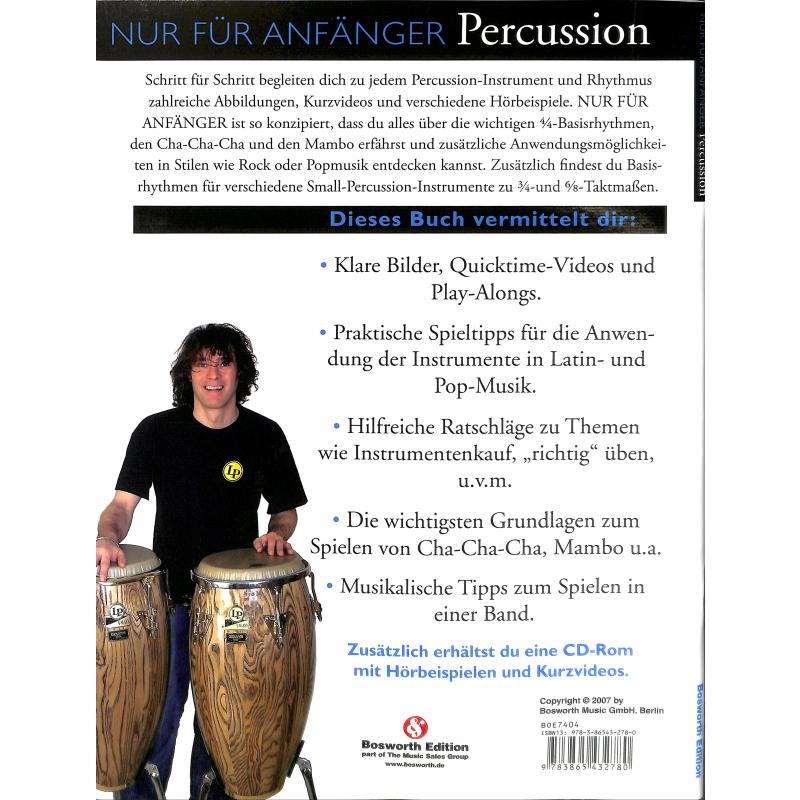 NOTEN Percussion Nur für Anfänger BOE7404