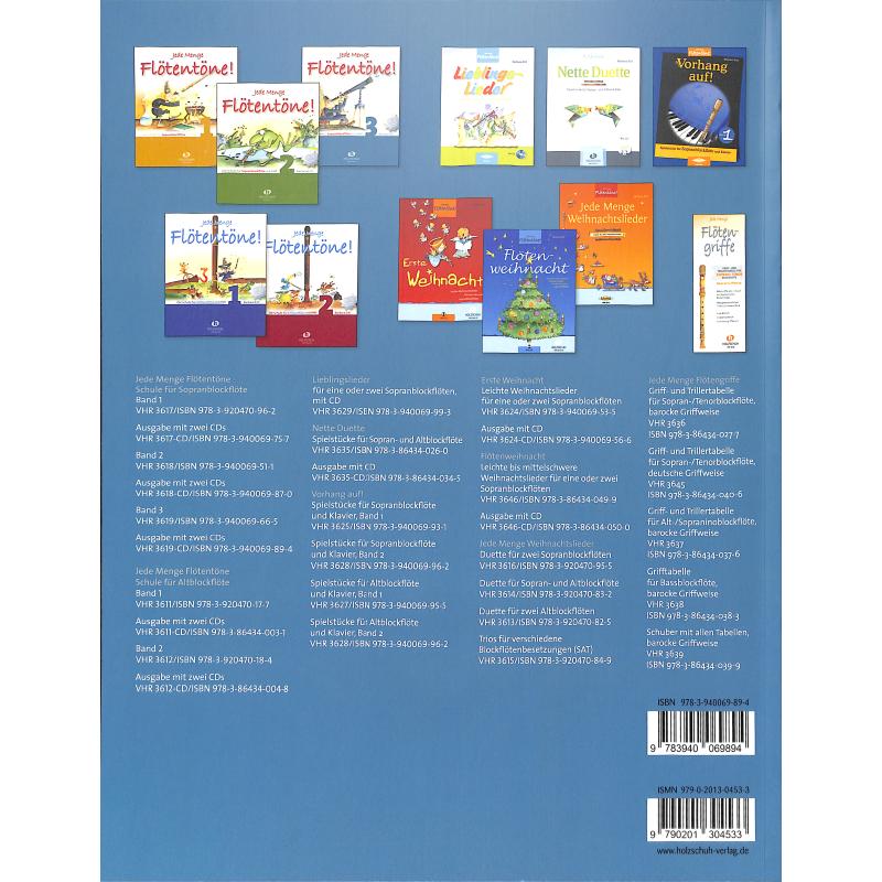NOTEN Ertl Barbara Jede Menge Flötentöne 3 VHR 3619-CD