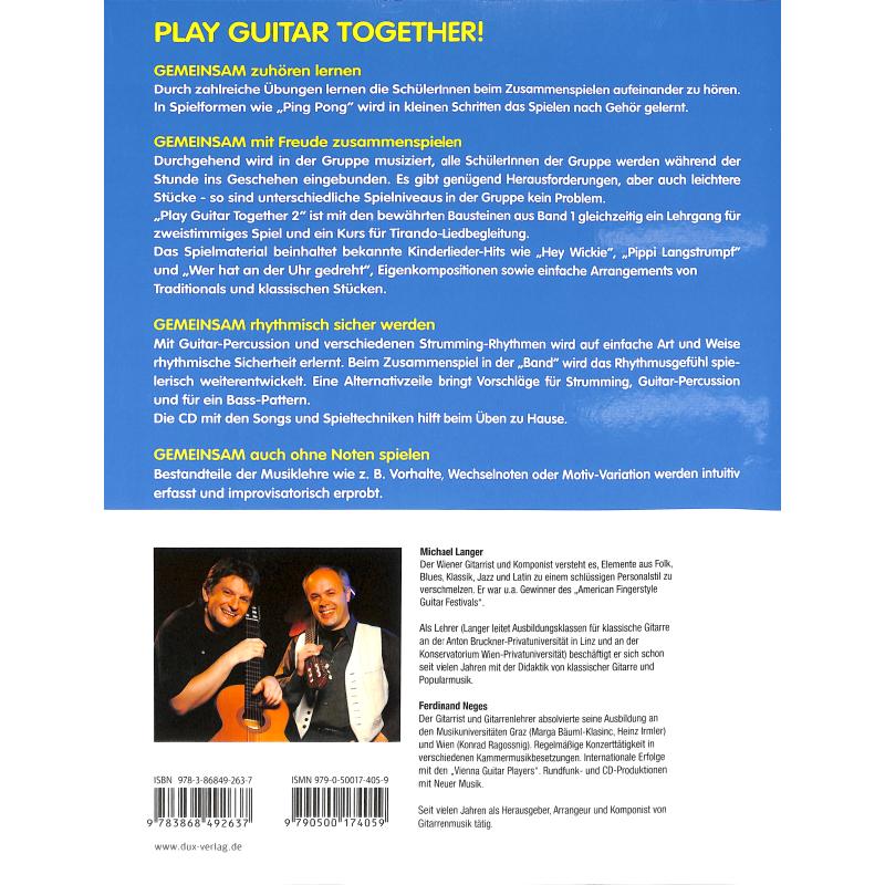 NOTEN Play Guitar Together 2 Langer  CD DO35926