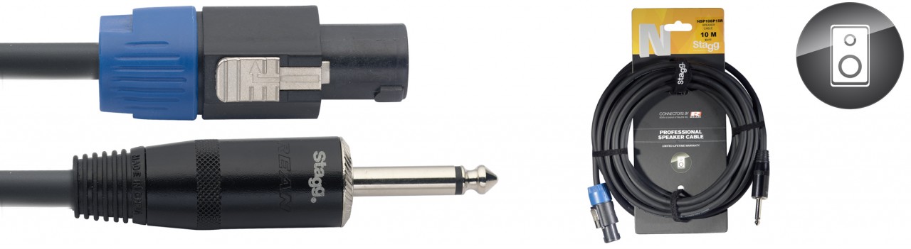 STAGG NSP1,5SP15R 1,5m Speakon Klinke Kabel
