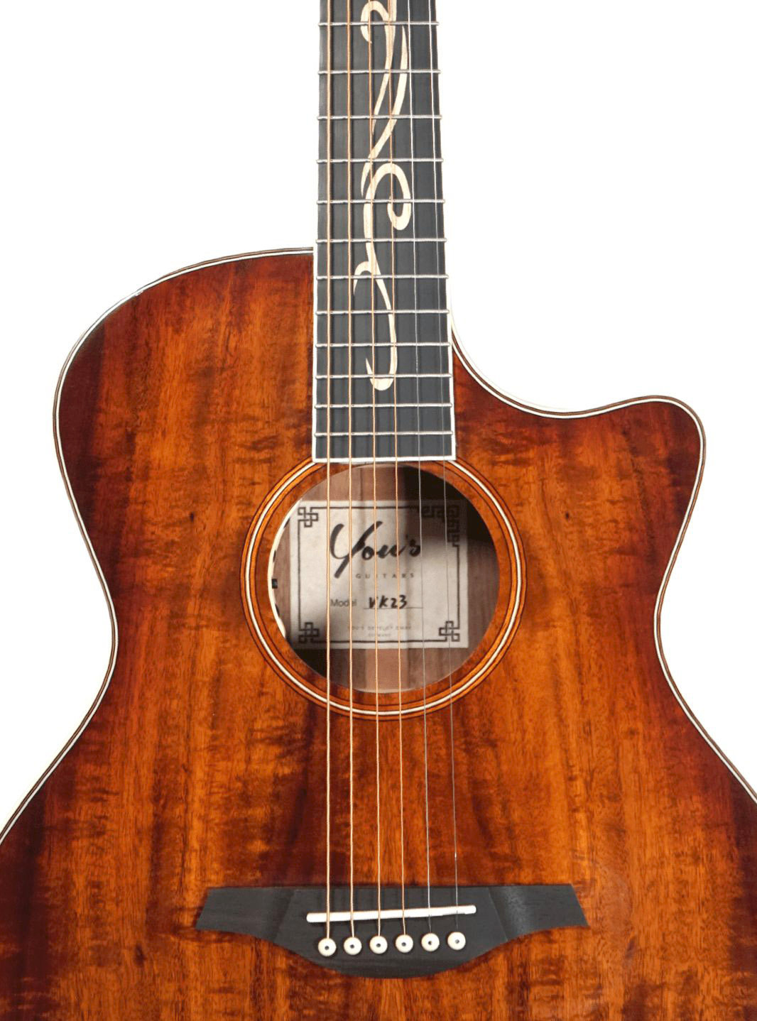 YOU'S GUITARS VK23E GAC Koa Westerngitarre