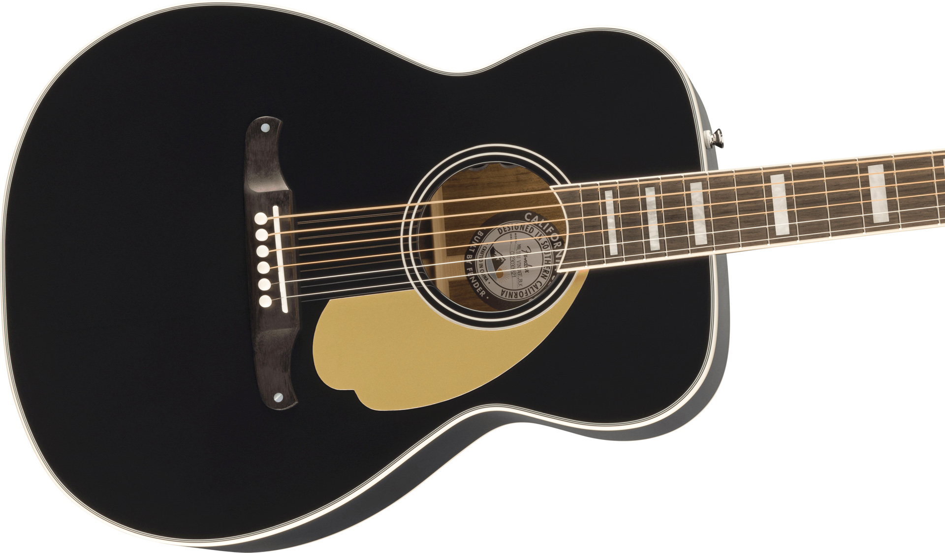 FENDER California Vintage Malibu™, Ovangkol Fingerboard, Gold Pickguard, Black