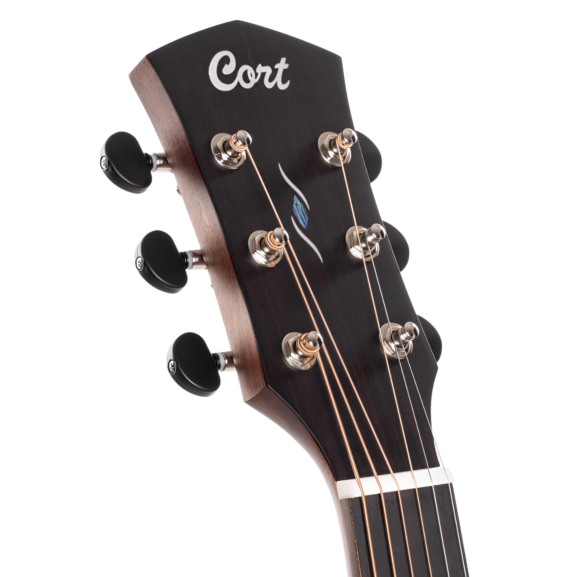 CORT CORE-GA Blackwood Open Pore Light Burst Westerngitarre mit Pickup und Softcase