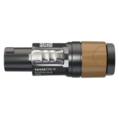 NEUTRIK NL2FXX-W-S speakON Stecker 2 Polig Braun