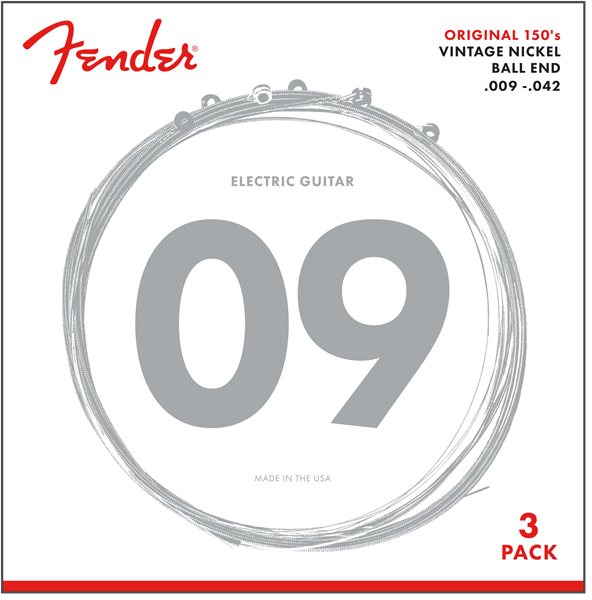 FENDER 150L  3-Pack Original 150 E-Gitarrensaiten .009-.042