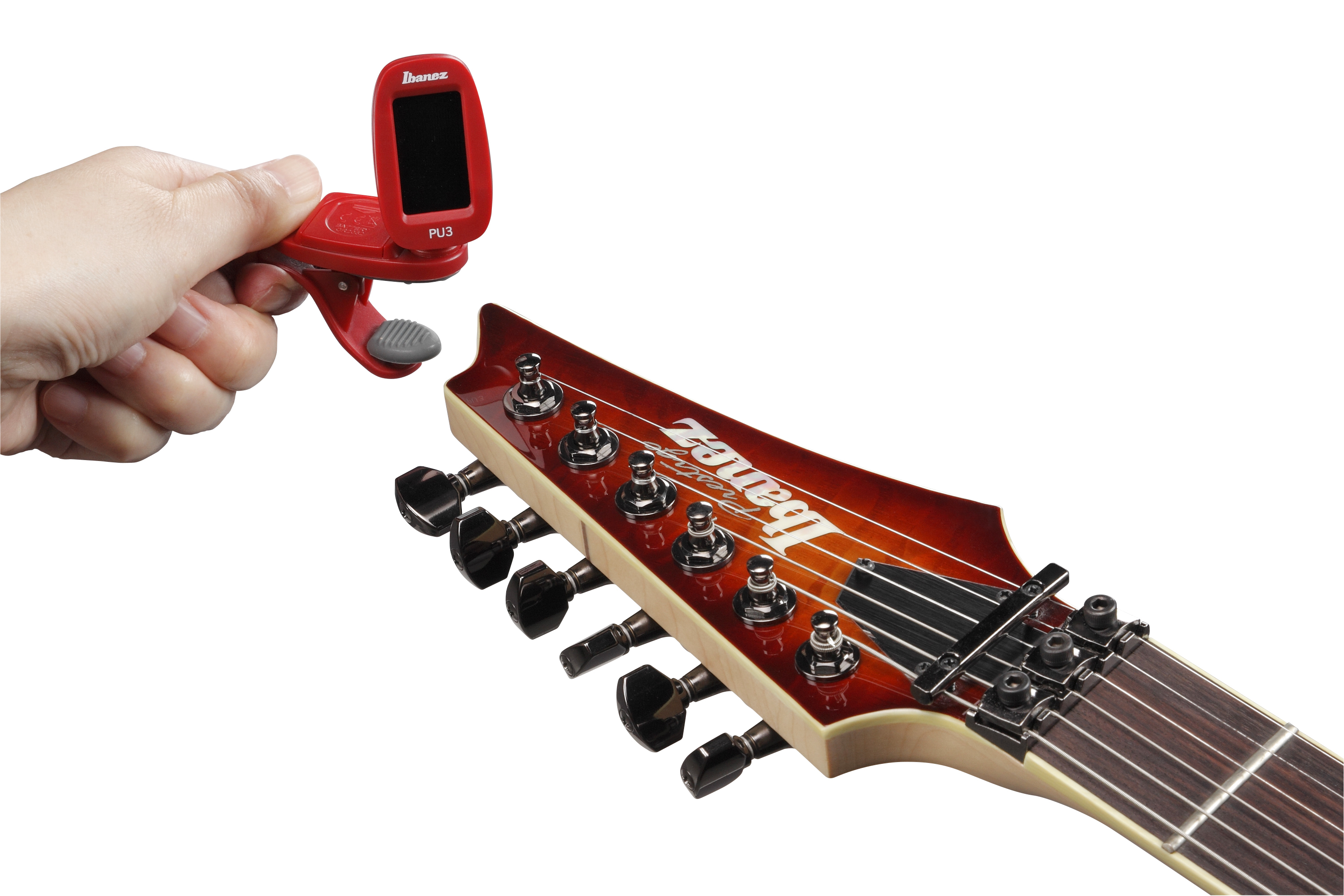 IBANEZ PU3-RD Clip Tuner Rot