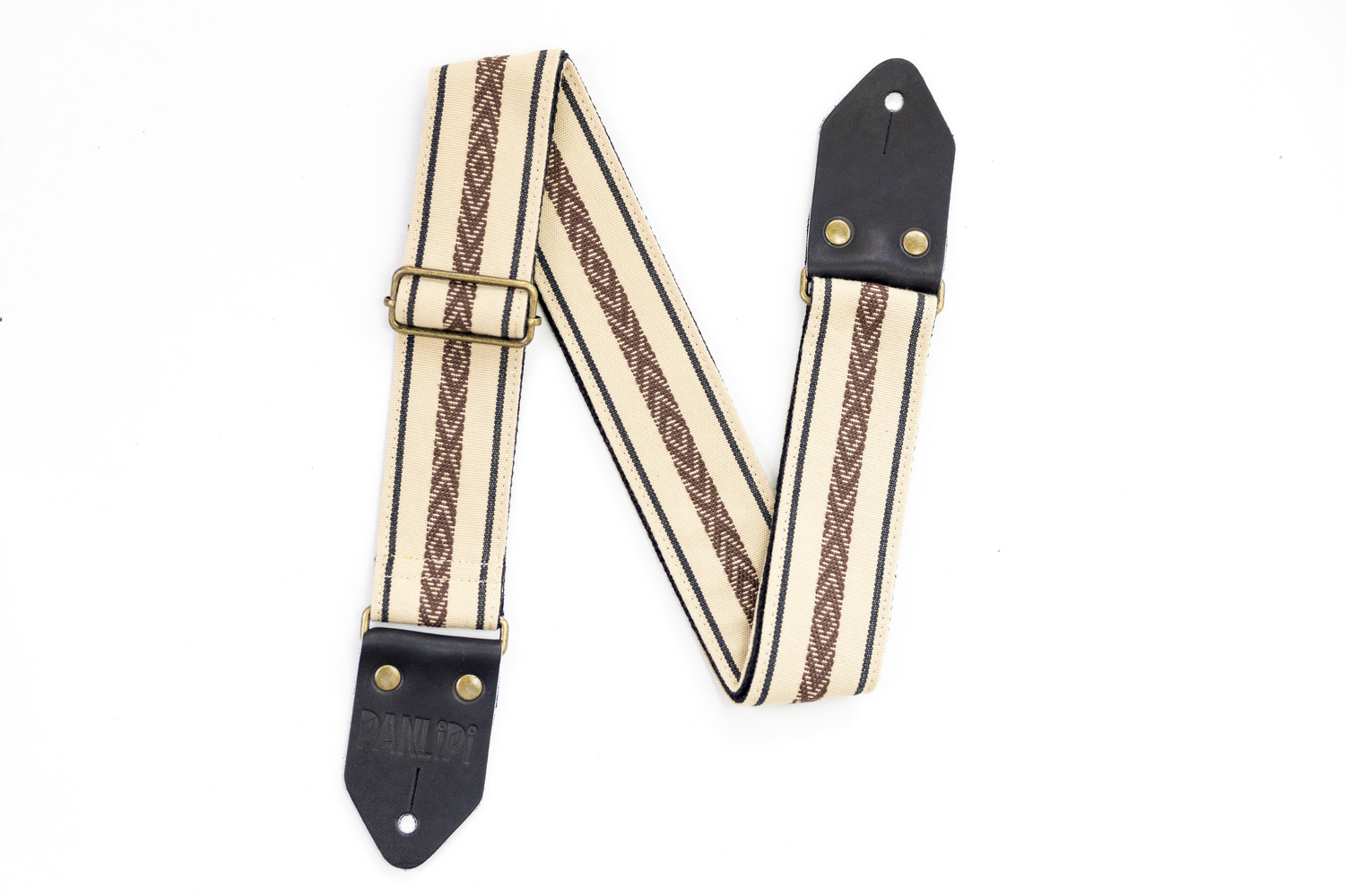 PANLIPI BAGU05 Cuabao 5x140cm Guitar Strap Brown, Cream
