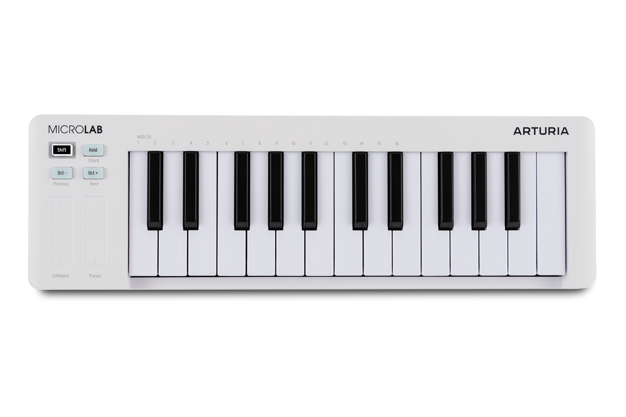 ARTURIA MicroLab Mk3 White MIDI Keyboard