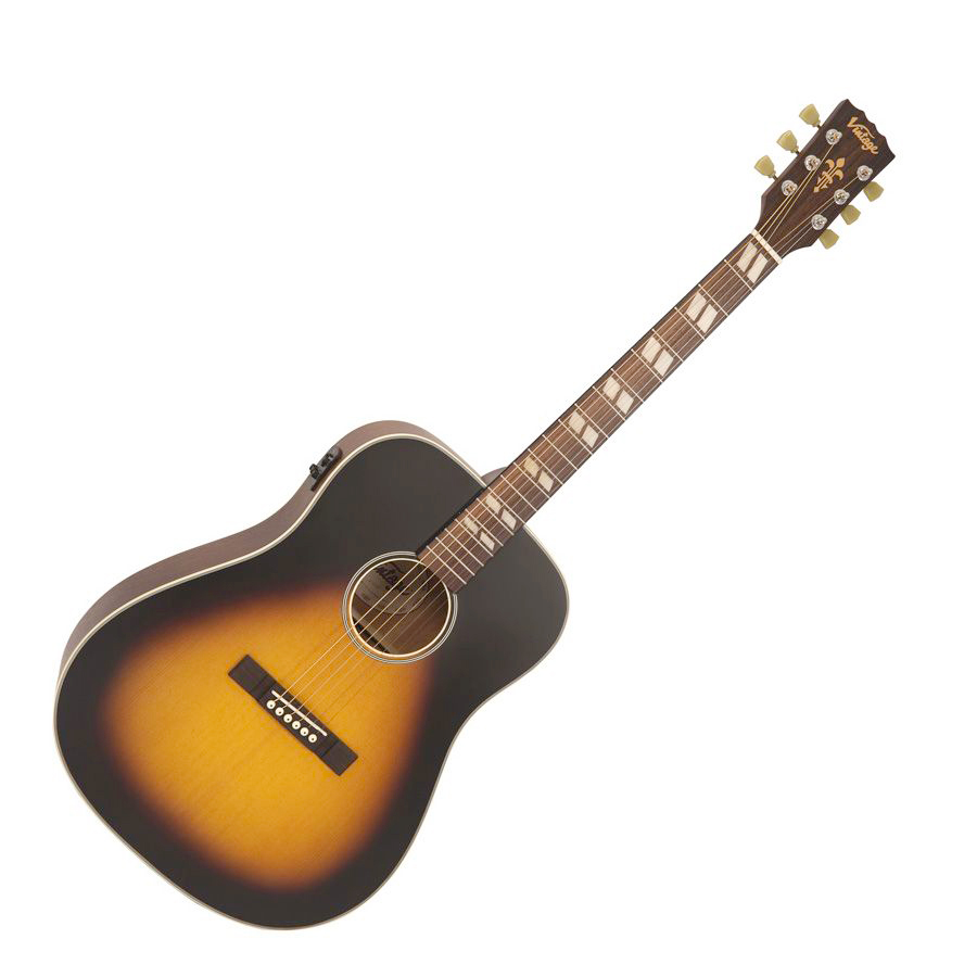 Vintage VE140VSB Satin Sunburst Westerngitarre