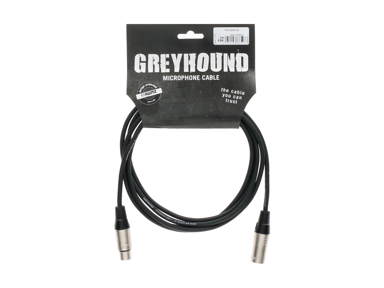 KLOTZ GRG1FM03.0 Greyhound Mikrofonkabel 3m