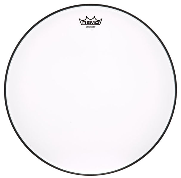 REMO 22" Ambassador Weiß Glatt Bassdrum Fell BR-1222-00