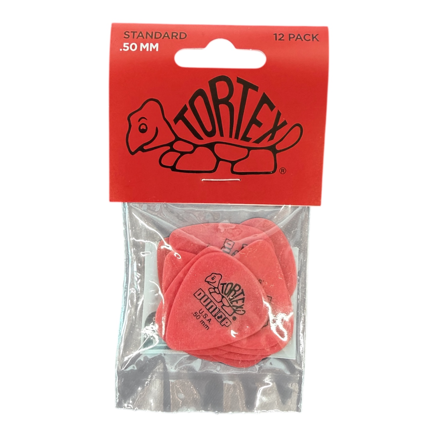DUNLOP Tortex 0,50 Picks Player's Pack 12 Pack Plektrum Set 0,50 mm