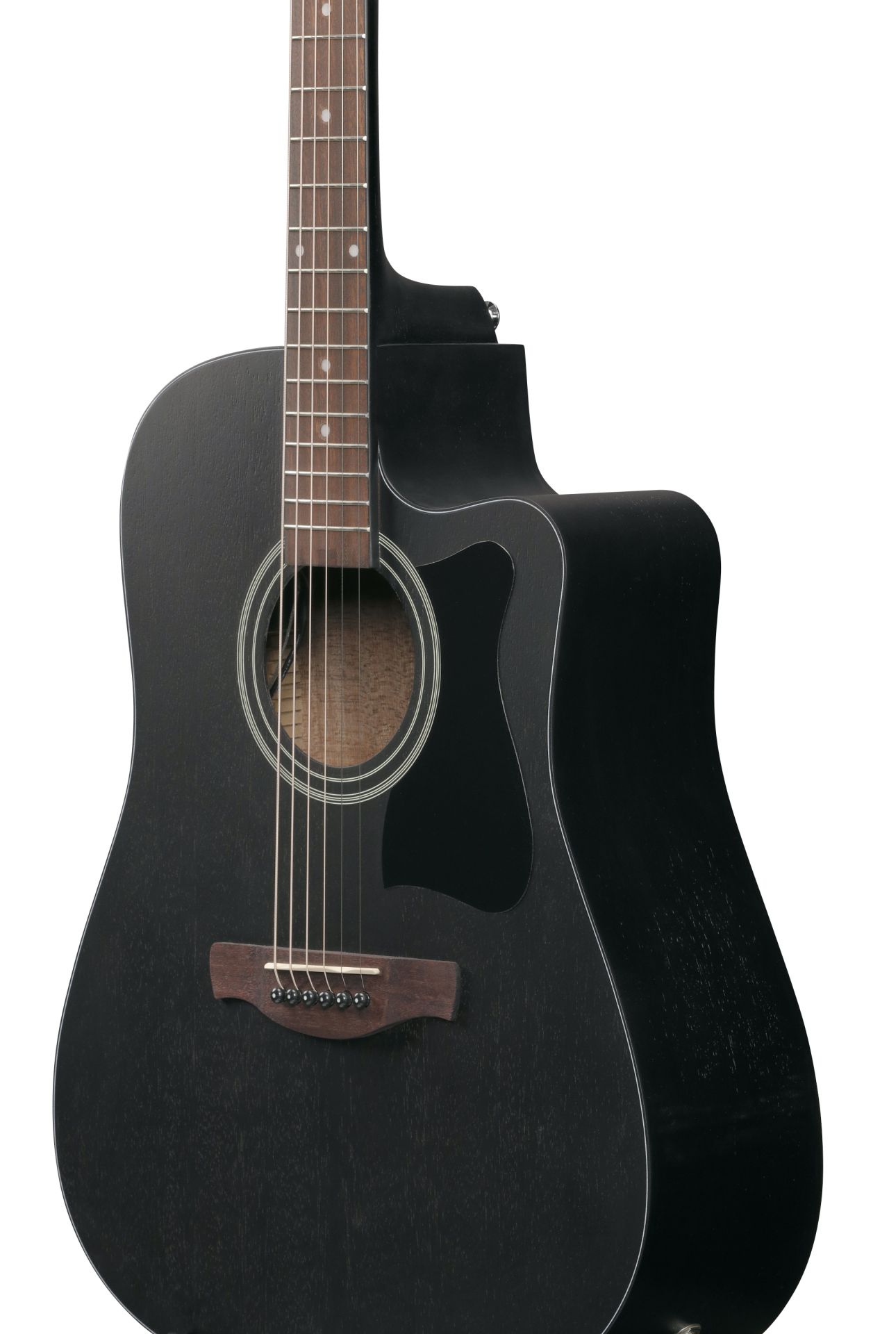 IBANEZ V44CE-WK Weathered Black Open Pore Dreadnought Westerngitarre