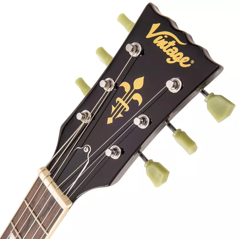 VINTAGE Reissued V100BLK LP-Model E-Gitarre