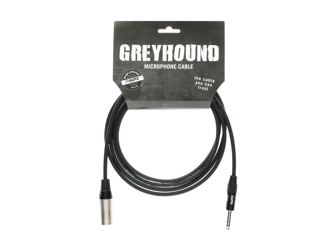 KLOTZ GRG1MP10.0 Greyhound Audiokabel 6,3 mm Klinke Stereo auf XLR Male 10 m