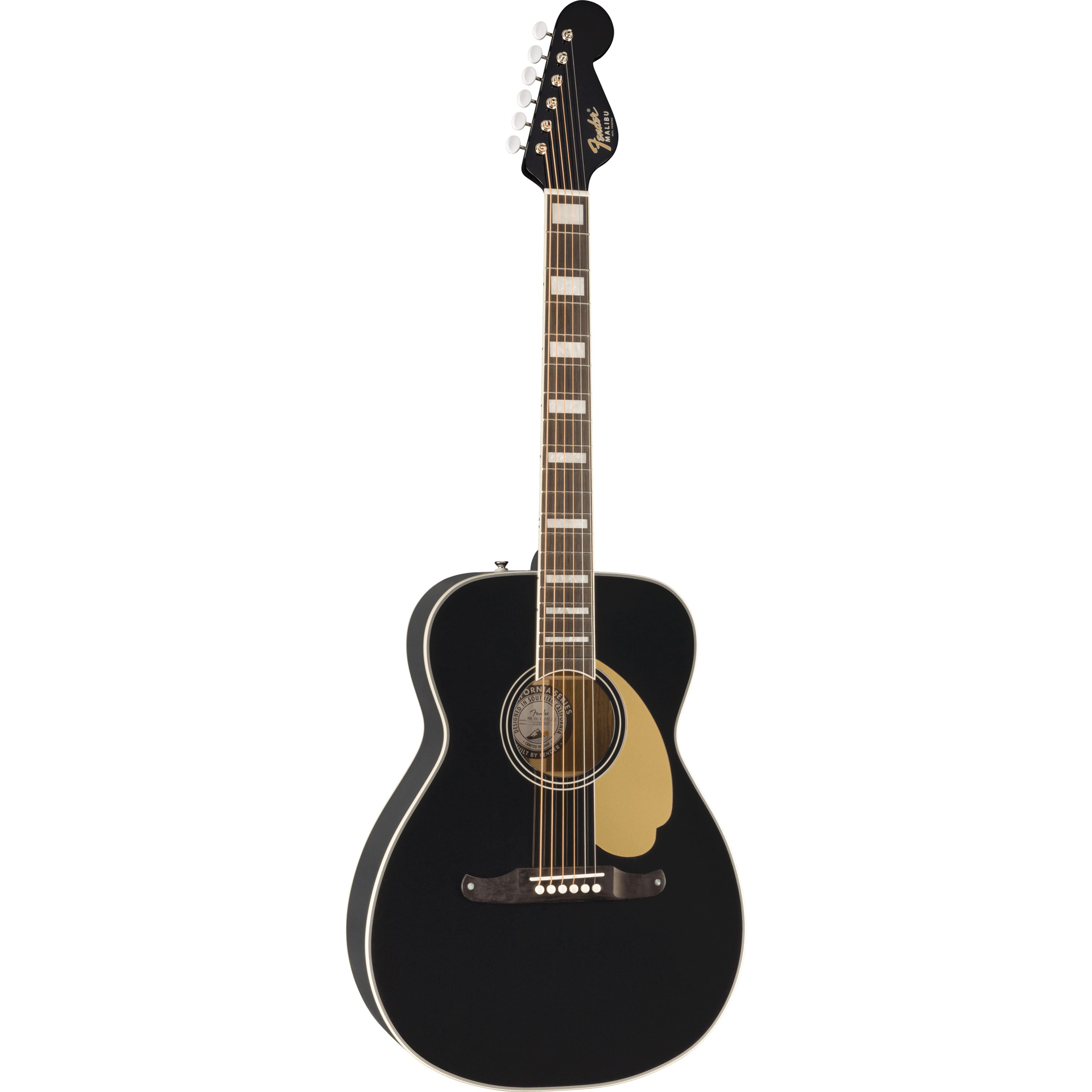 FENDER California Vintage Malibu™, Ovangkol Fingerboard, Gold Pickguard, Black