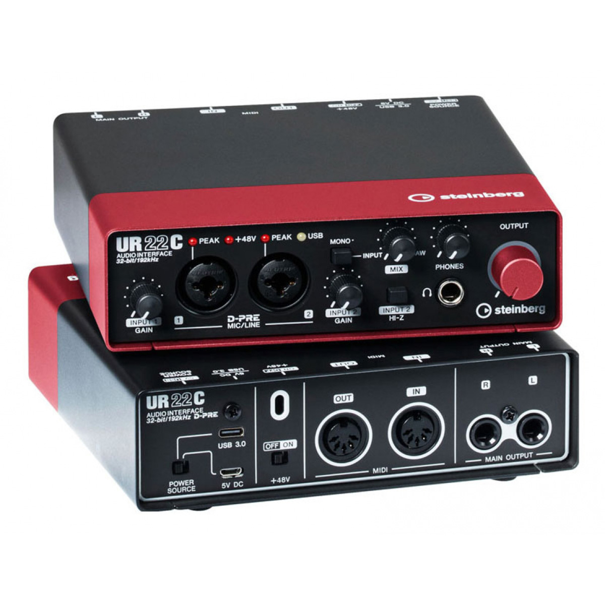 STEINBERG UR 22C Rot 2x2 USB3 Audio und MIDI-Interface