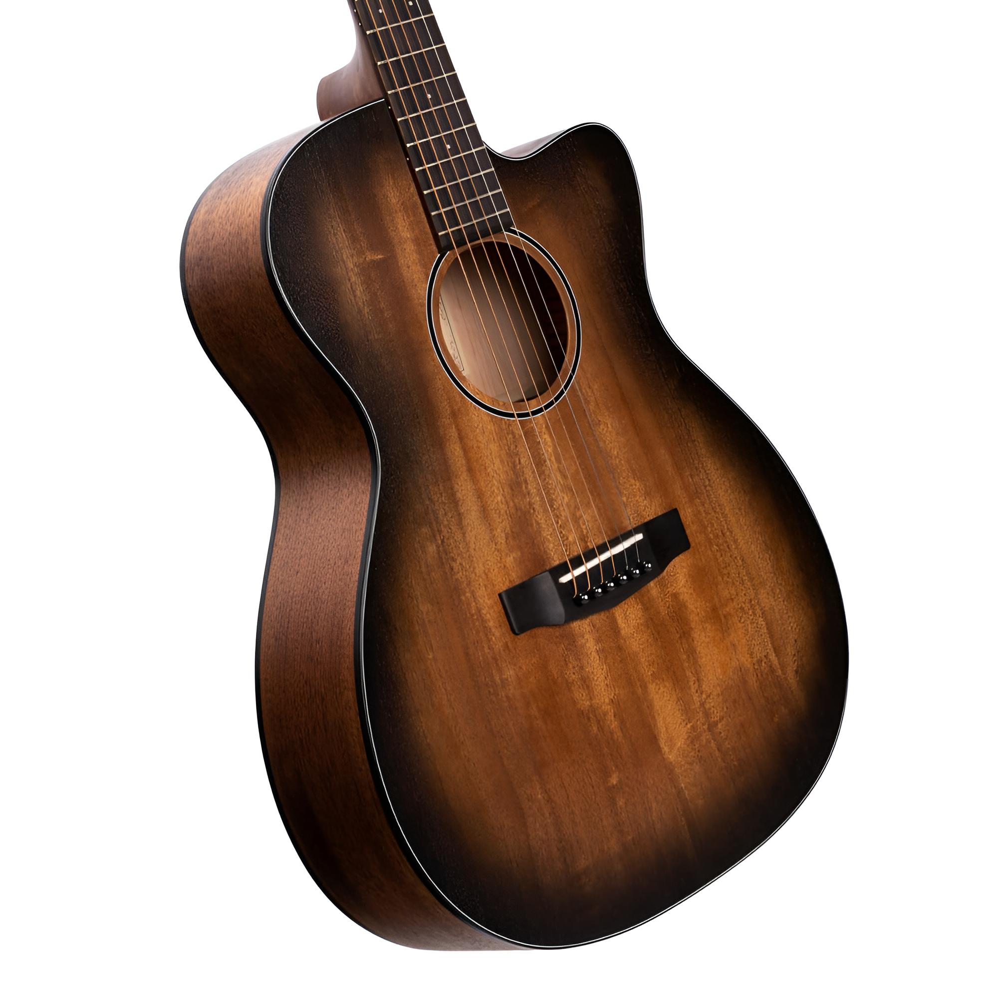 CORT CORE-OC AMH Open Pore Black Burst Westerngitarre mit Pickup und Cutaway inkl. Softcase