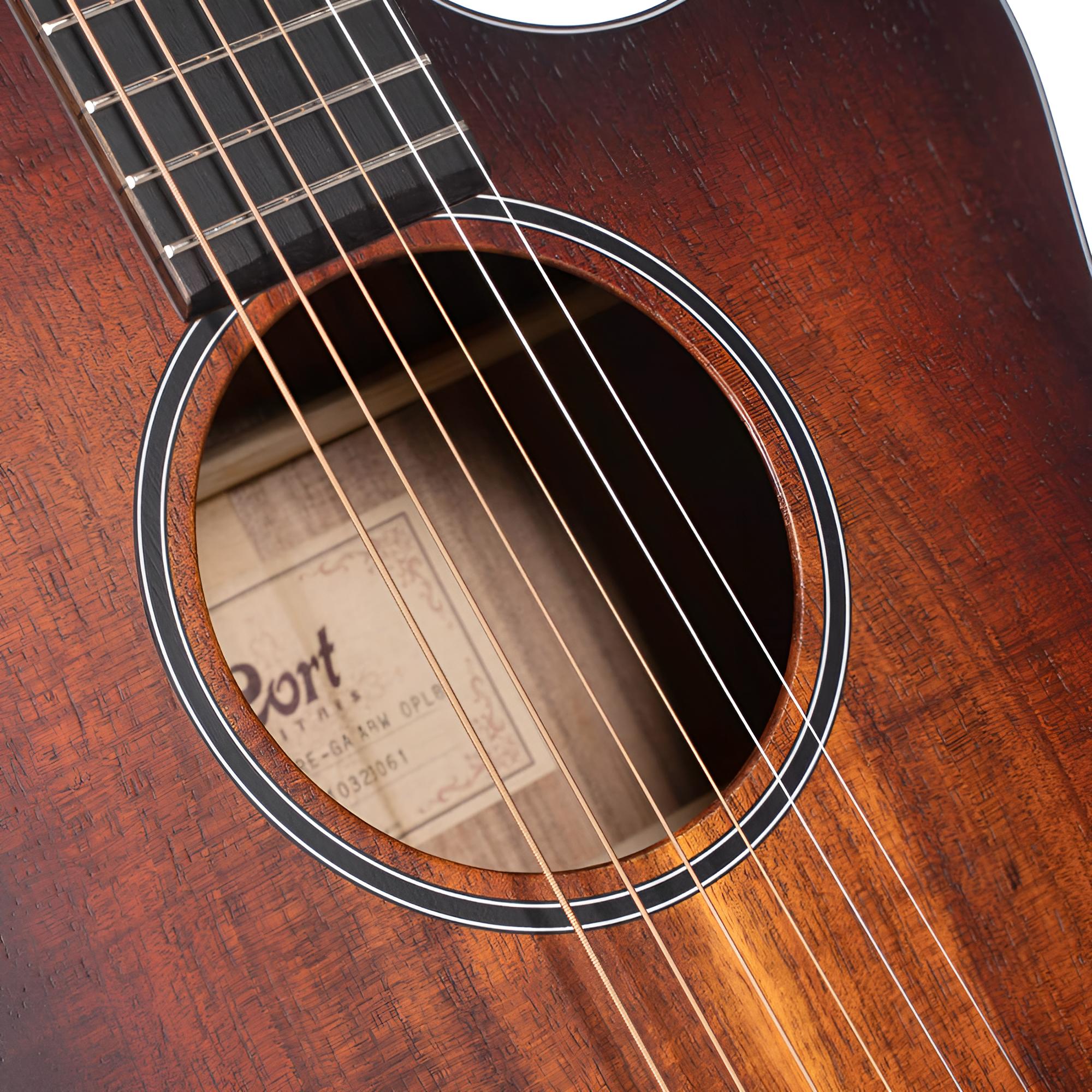 CORT CORE-GA Blackwood Open Pore Light Burst Westerngitarre mit Pickup und Softcase