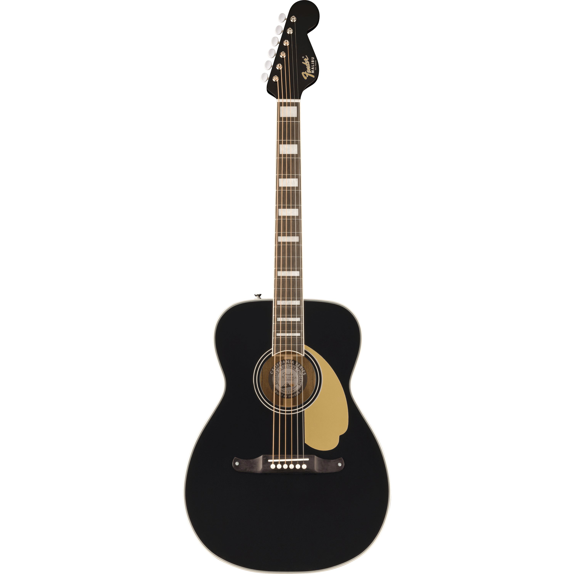 FENDER California Vintage Malibu™, Ovangkol Fingerboard, Gold Pickguard, Black