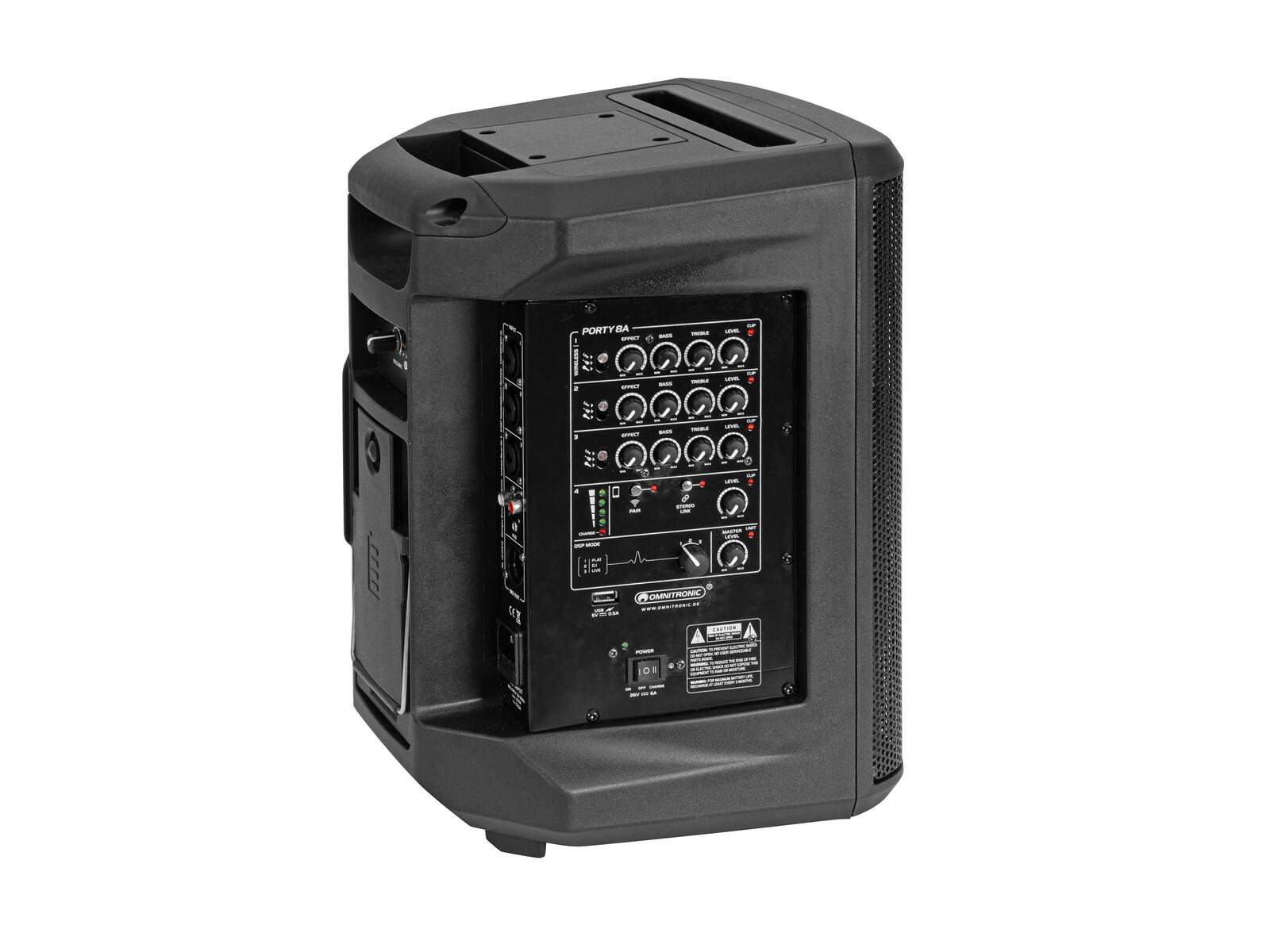 OMNITRONIC PORTY-8A Drahtlos-PA-System - Prozession Lautsprecher