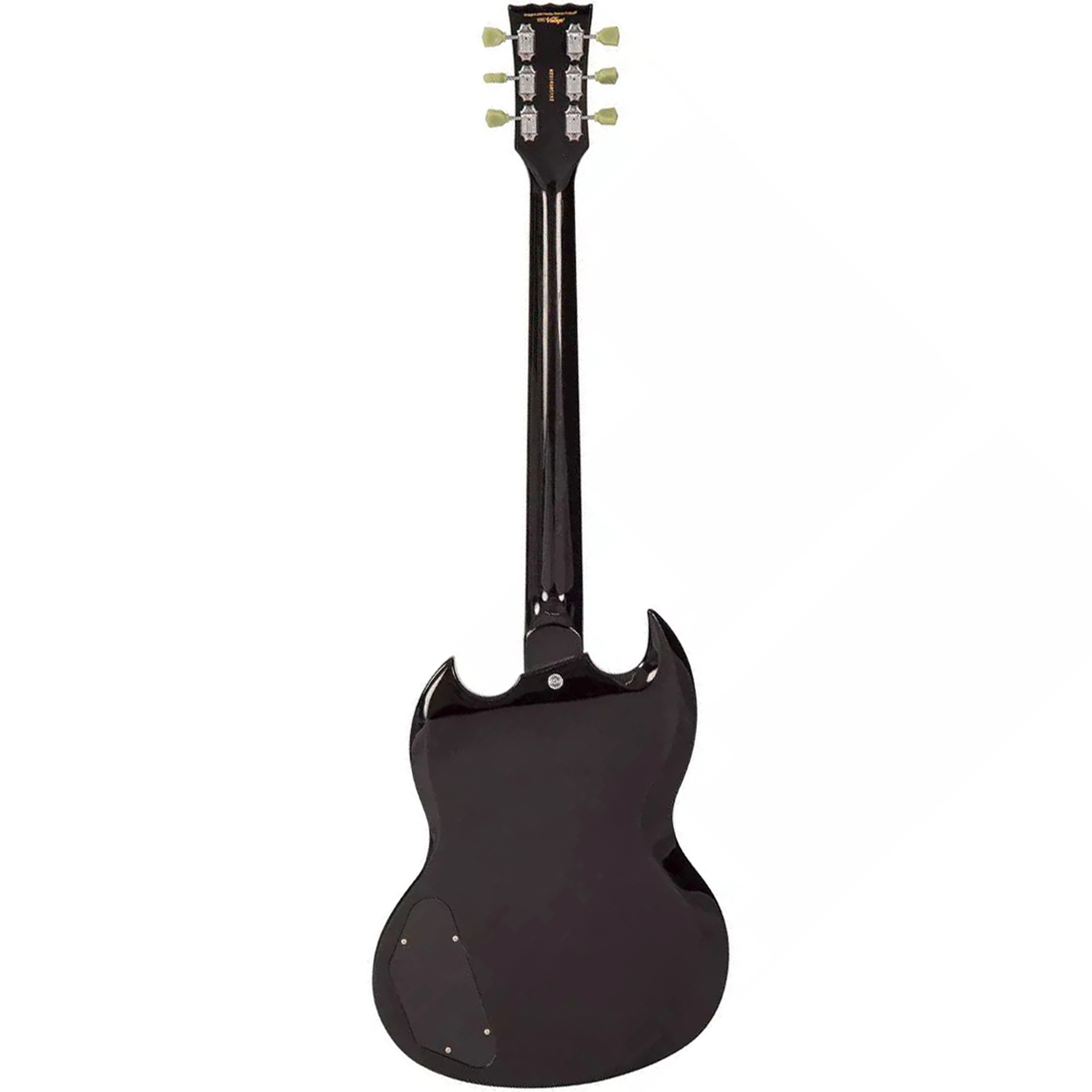 VINTAGE Reissued VS6B Gloss Black SG-Style E-Gitarre