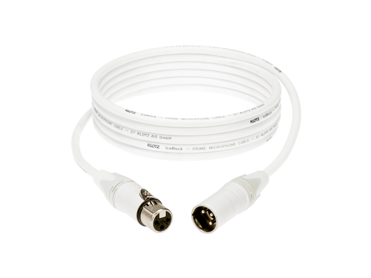 KLOTZ IRFM0300 M1 Studio Mikrofonkabel - iceRock mit XLR 3p F/M weiß