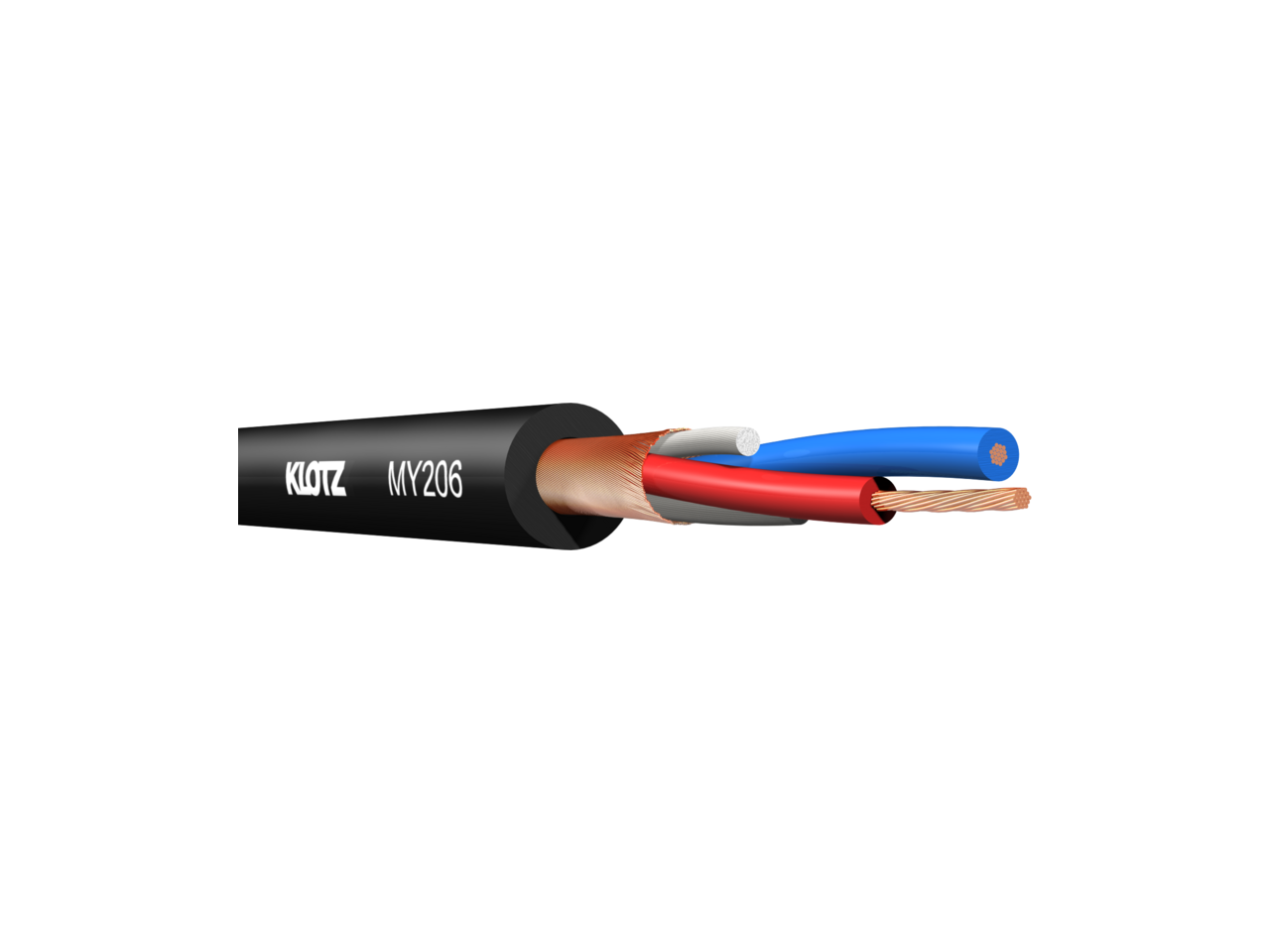 KLOTZ professionelles Mikrofonkabel 2 x 0,22 mm² - flexibel - PVC METERWARE