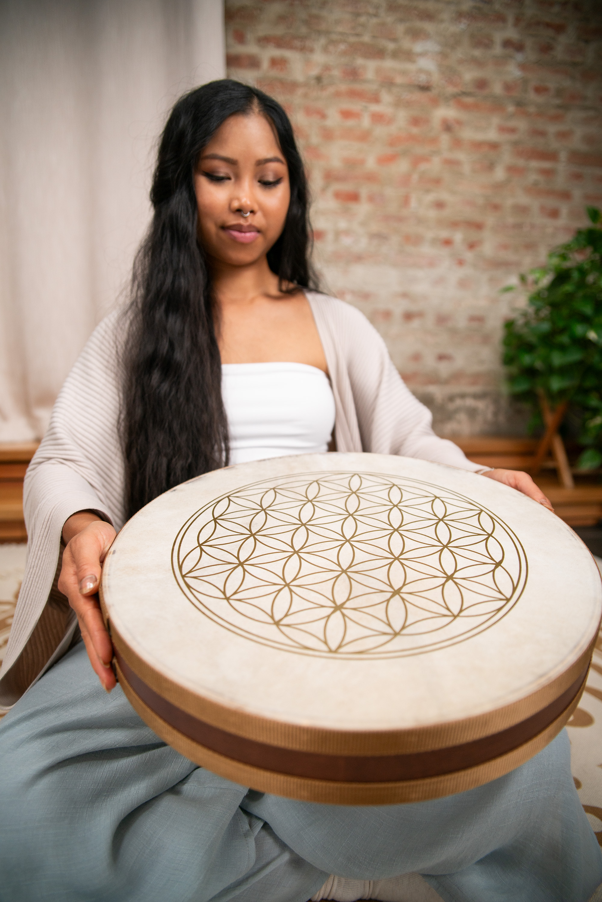 MEINL Sonic Energy Flower of Life Wave Drum 16" - Beidseitig Ziegenfell
