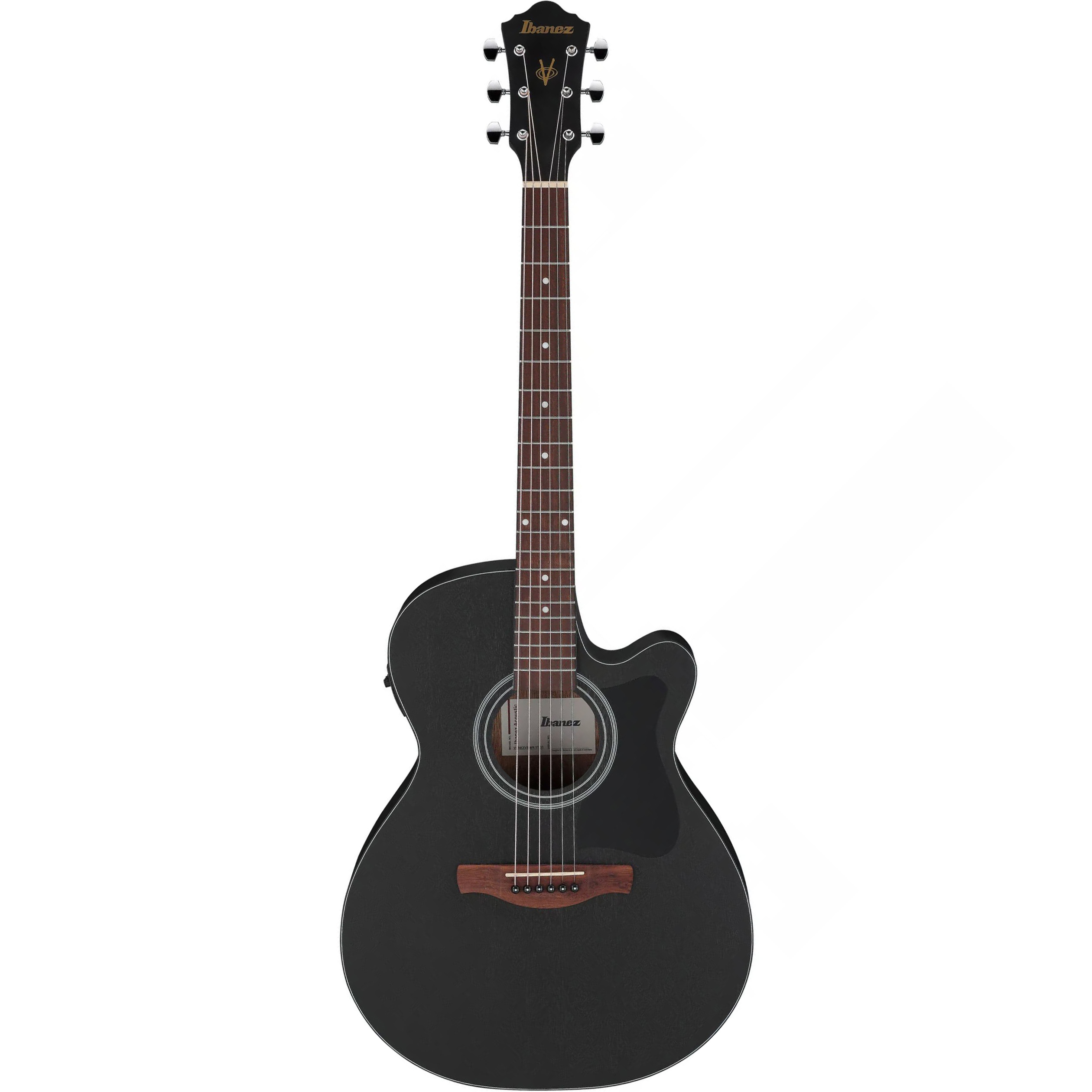 IBANEZ VC44CE-WK Weathered Black Open Pore Grand Concert Westerngitarre