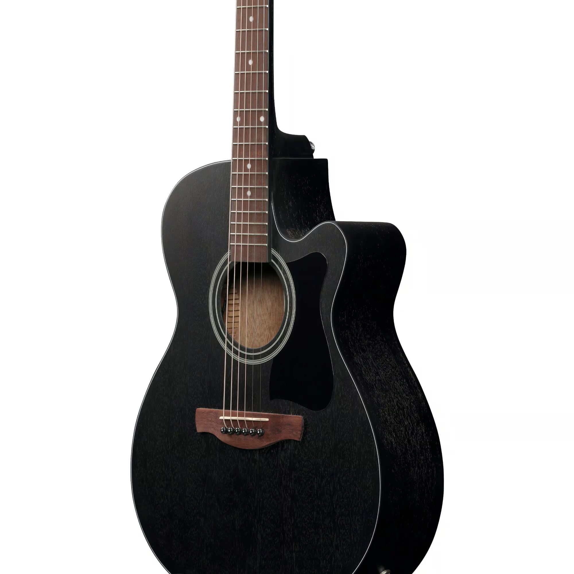 IBANEZ VC44CE-WK Weathered Black Open Pore Grand Concert Westerngitarre