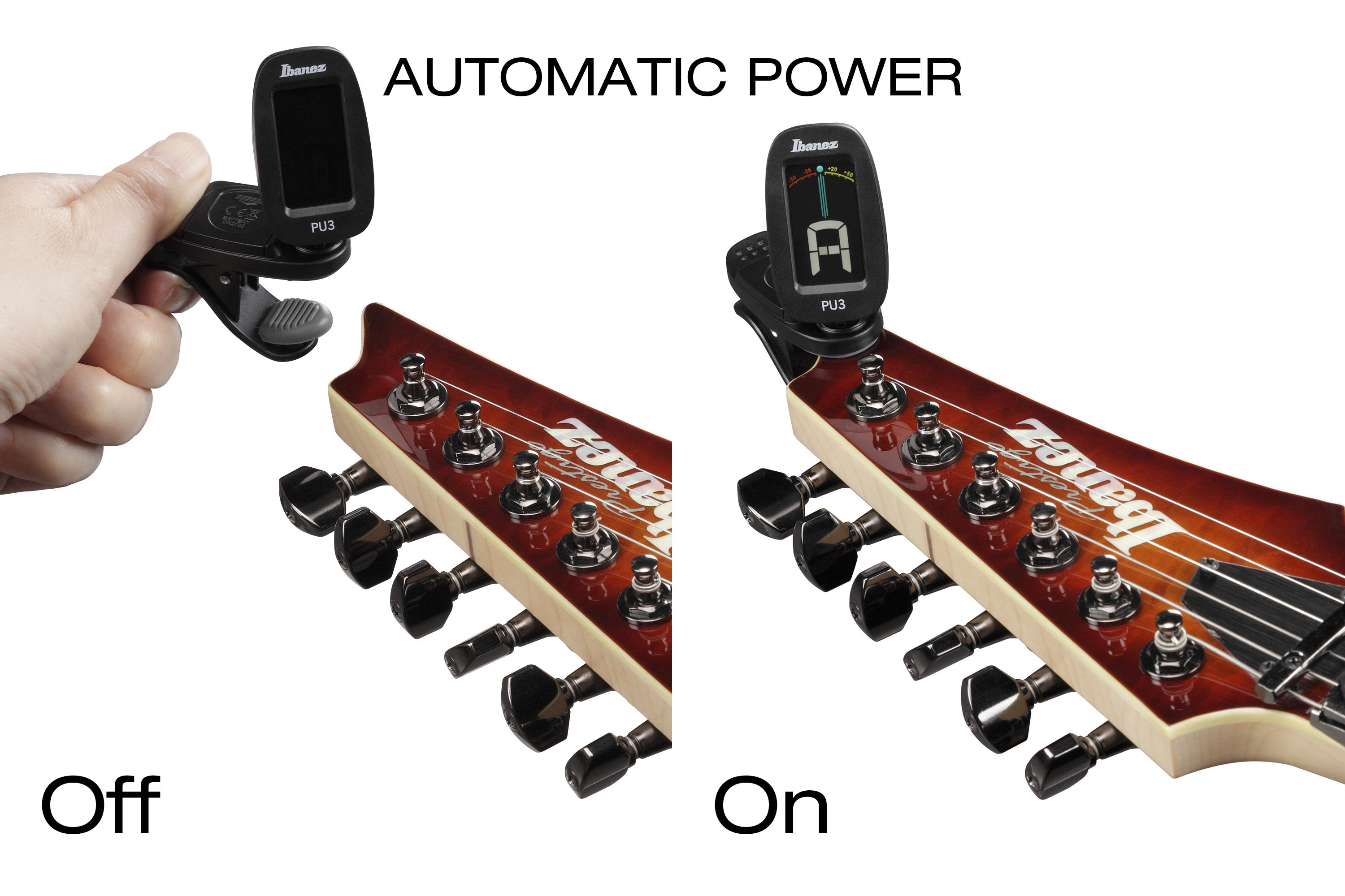 IBANEZ PU3-BK Clip Tuner Schwarz