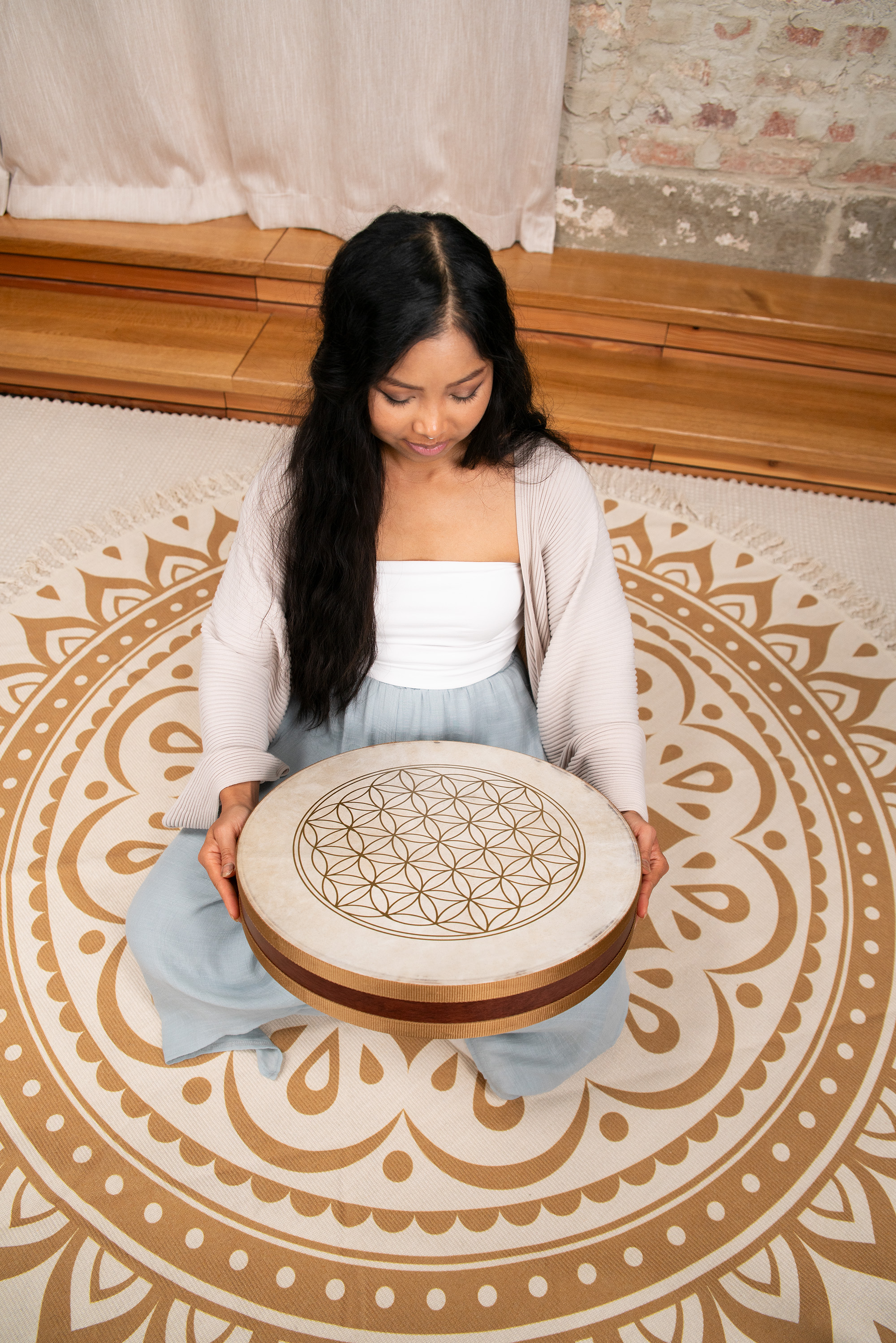MEINL Sonic Energy Flower of Life Wave Drum 16" - Beidseitig Ziegenfell