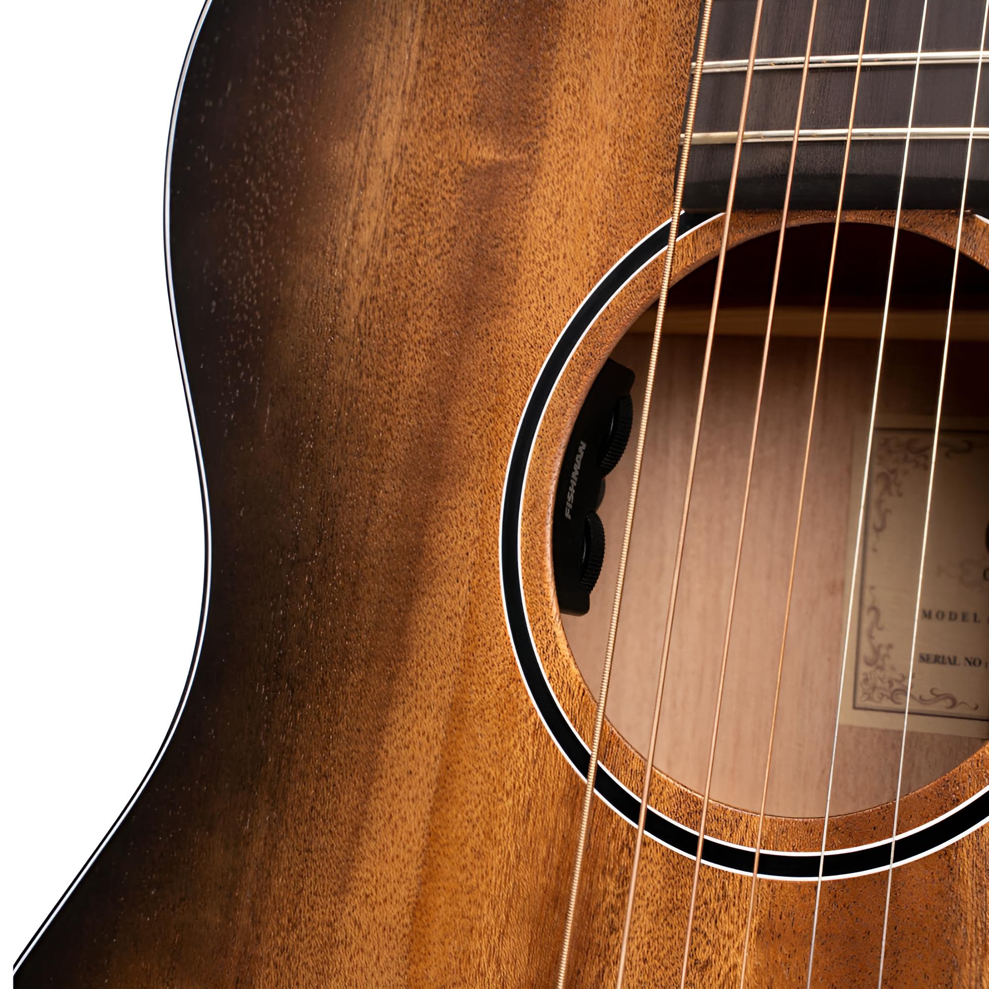 CORT CORE-OC AMH Open Pore Black Burst Westerngitarre mit Pickup und Cutaway inkl. Softcase