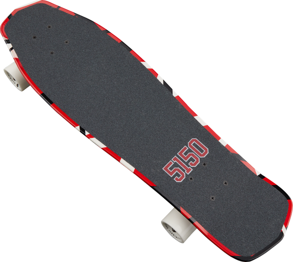 EVH 5150 Skateboard, Red, White and Black Stripes